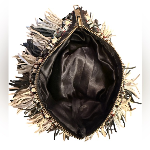 Anthropologie “Confetti” Fringe Clutch Beaded Bag - Picture 6 of 6
